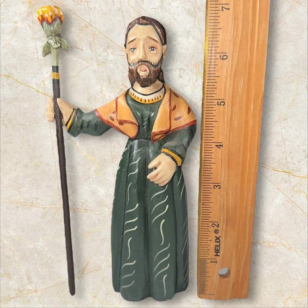 CHARLES M. CARRILLO New Mexico Folk Art Christmas Nativity Joseph Figure‎